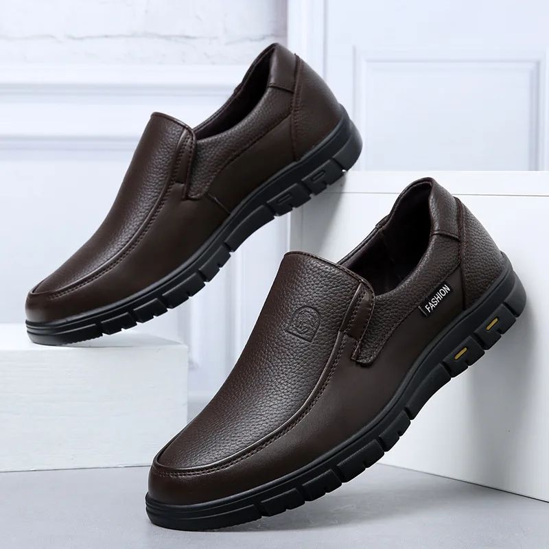 Genuine Leather Men's Handmade Casual Walking Shoes