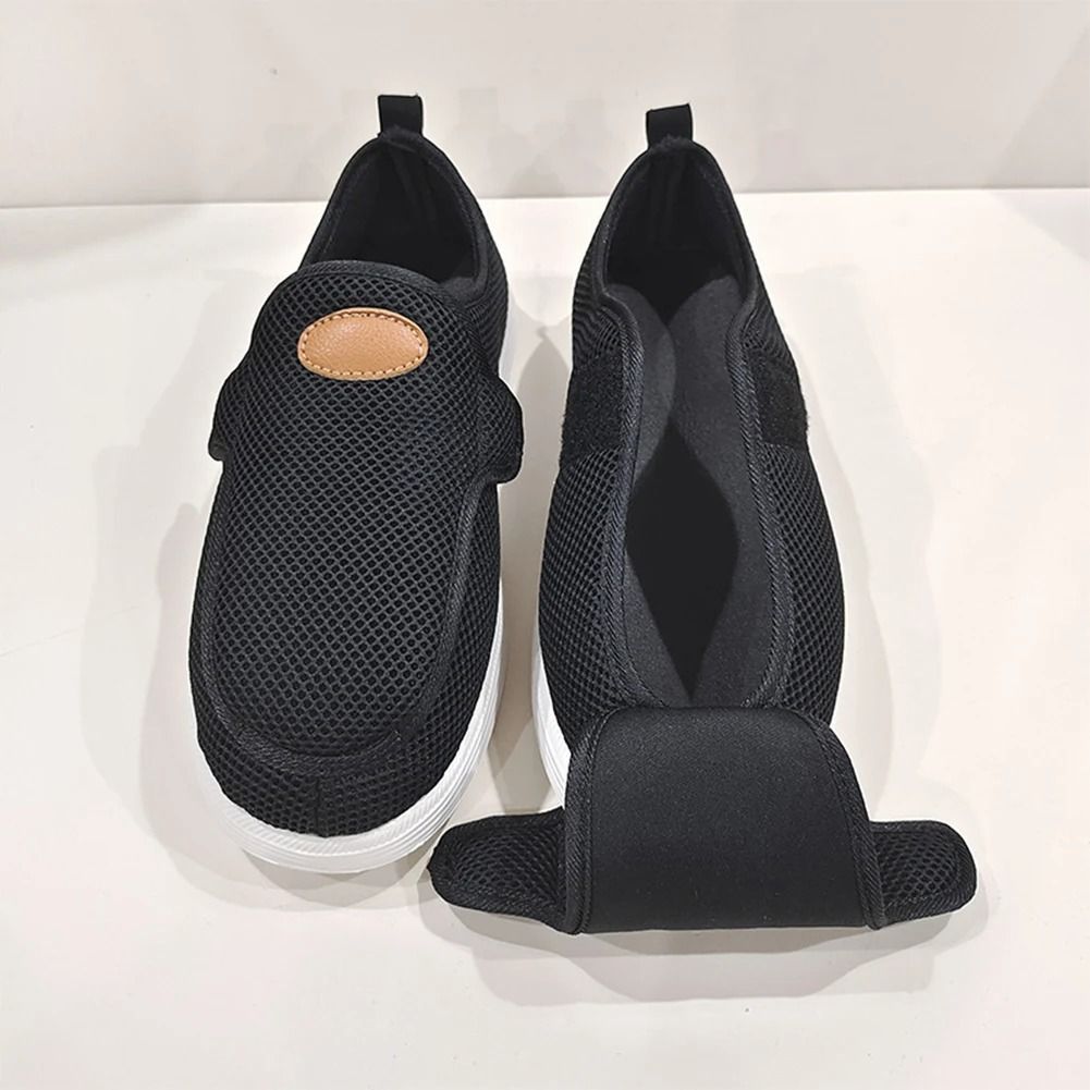 Walking Shoes for Men Adjustable Swollen Feet Shoes Extra Wide Width Slip On for Elderly Foot Pain Relief