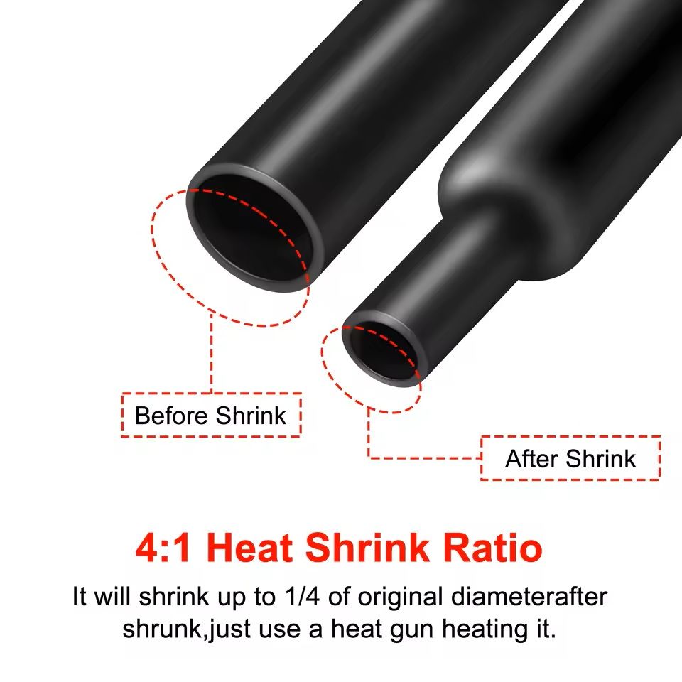 Dual Wall Heat Shrink Tubing with Glue 1M Waterproof Wire Insulation