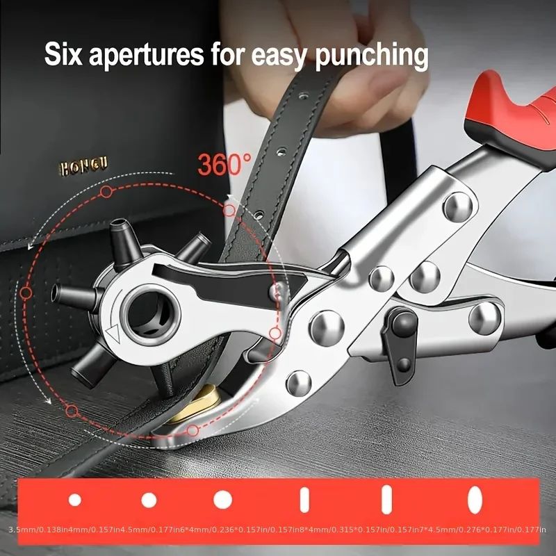 Multifunctional Leather Hole Punch Tool