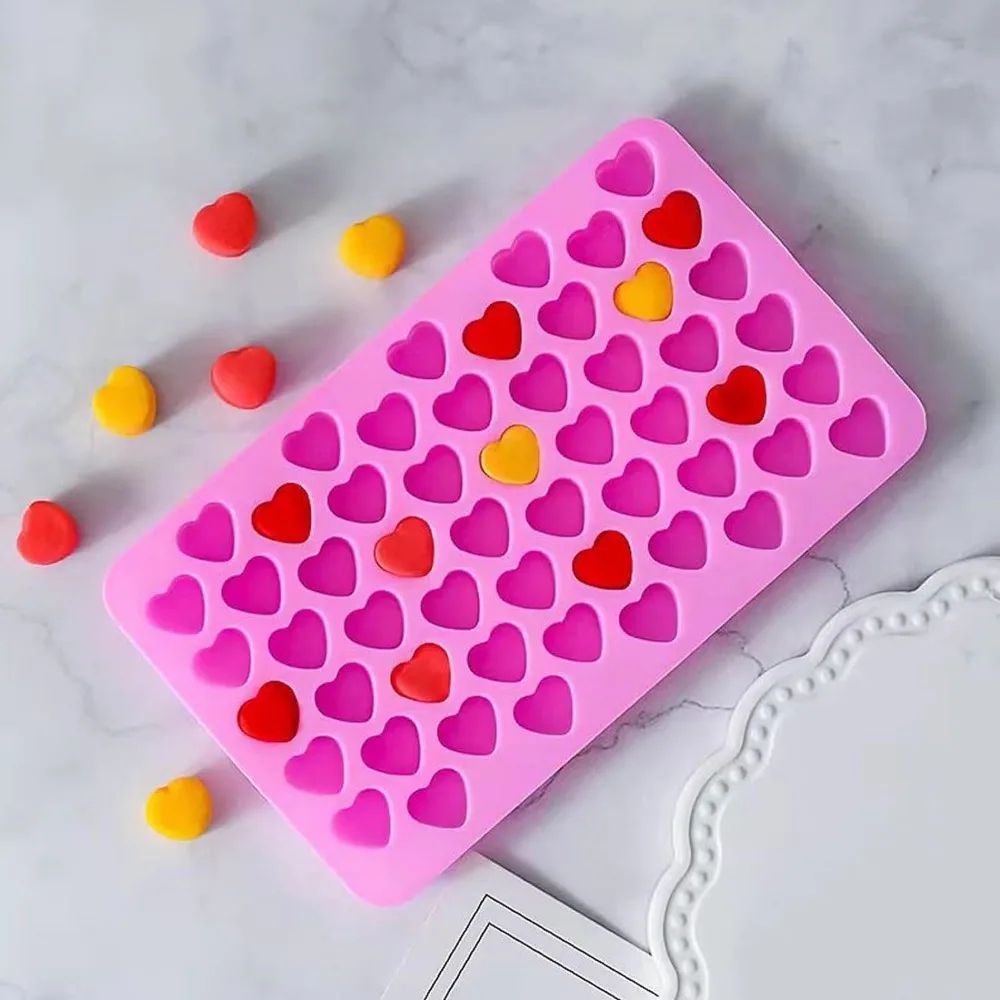 Premium 7-Piece Silicone Candy Molds & Gummy Molds Set with Droppers - Reusable Food-Grade Baking Trays
