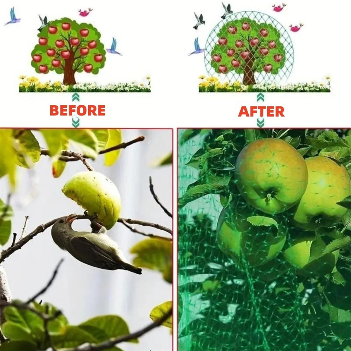 Heavy Duty Garden Bird Protection Netting