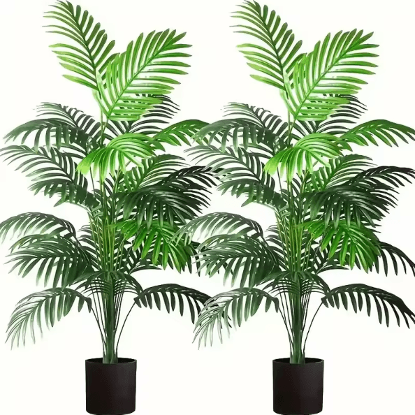 24-Leaf Areca Palm Artificial Plant – Lush Potted Indoor Greenery Decor