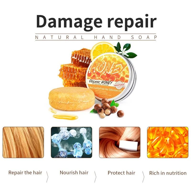 Natural Honey Plant Essence Shampoo for Soft and Healthy Hair
