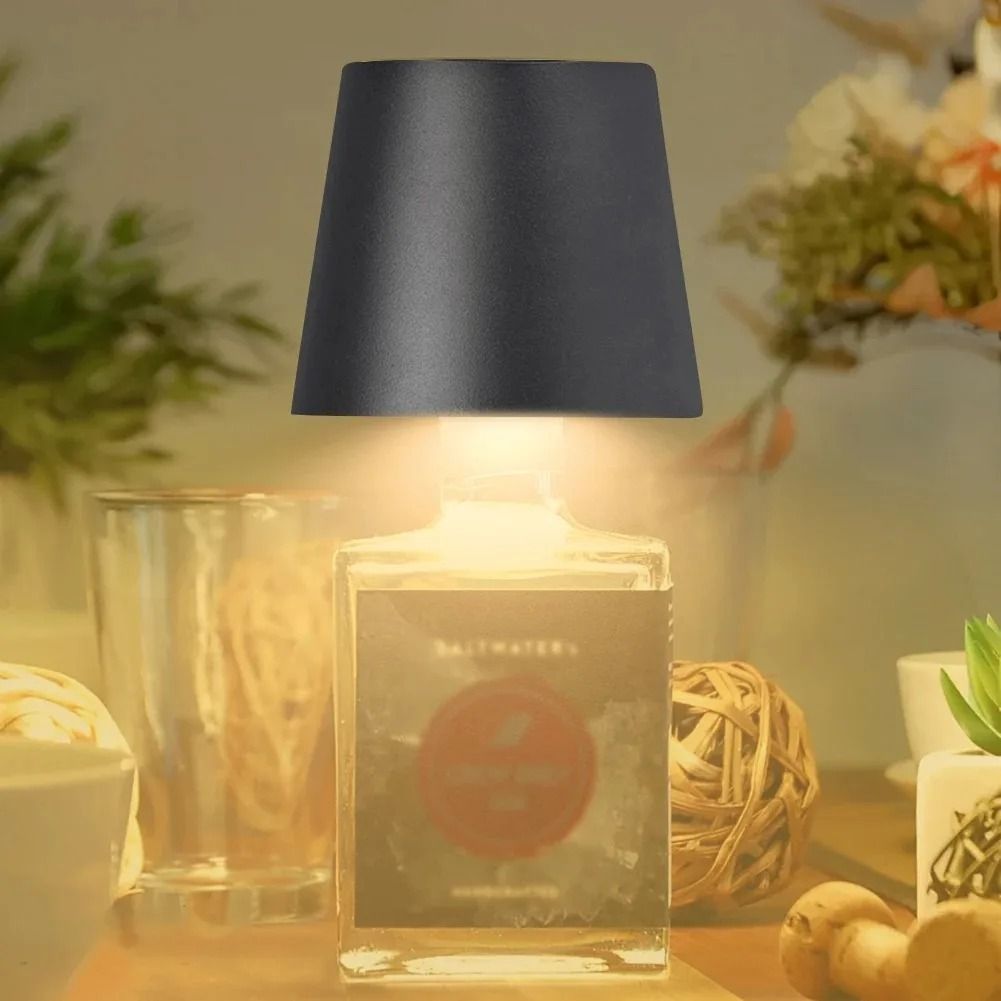 Wireless LED Wine Bottle Lamp Touch Control Rechargeable Table Light