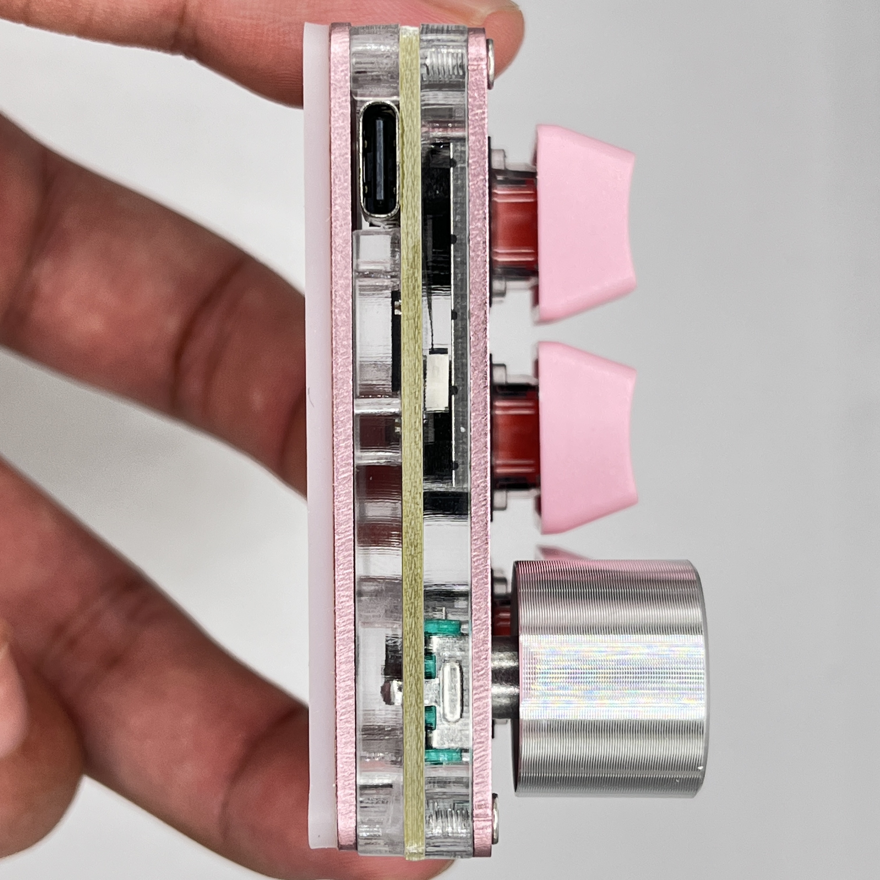 Magnetic Pink Switches Keyboard, Rapid Trigger Hall Switches with Knob Screen, Copy Paste Shotcut