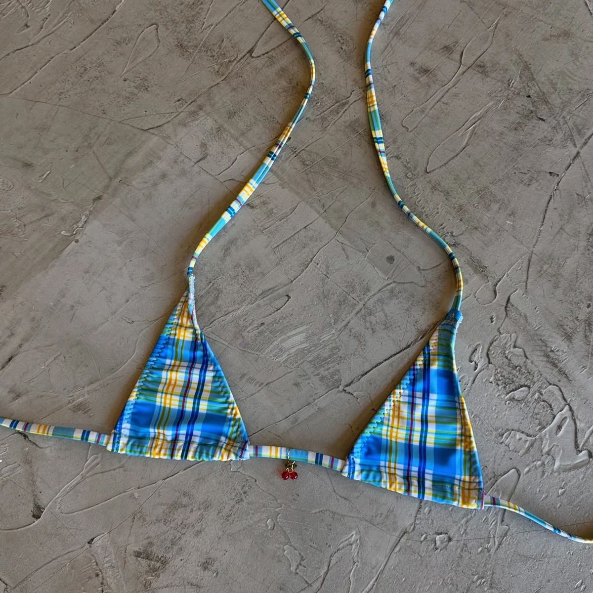 Plaid Micro Brazilian Bikini Set