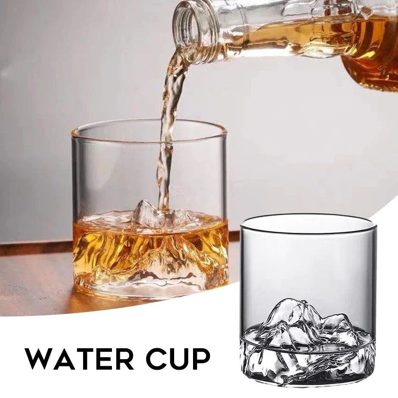 Creative Glass Mountain Viewing Cup Japanese-Inspired Mountain Teacup for Tea, Wine Beverages High Beauty Water Mug