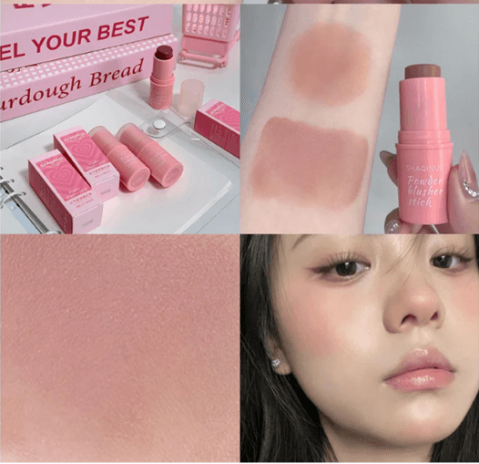 SHAQINUO Energizing Blush Stick Natural Matte Cream Glow