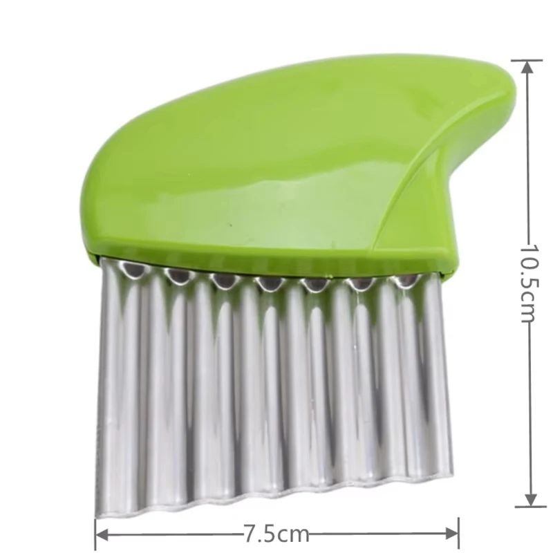 Ultimate Crinkle Cut Potato Slicer & Wavy Vegetable Cutter – Manual French Fry Maker