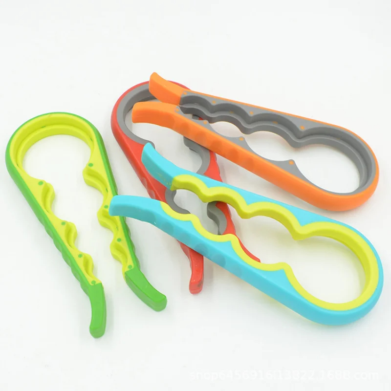 4-in-1 Handy Jar Opener: Easy Grip Wrench for Twist Off Caps - Portable Kitchen Gadgets for Strength Can Beer Bottle Cap