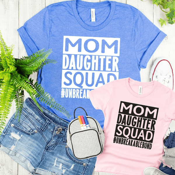 Mommy and Me Matching Shirts Mother Daughter Squad Cute Family Tee Unbreakable Bond Gift