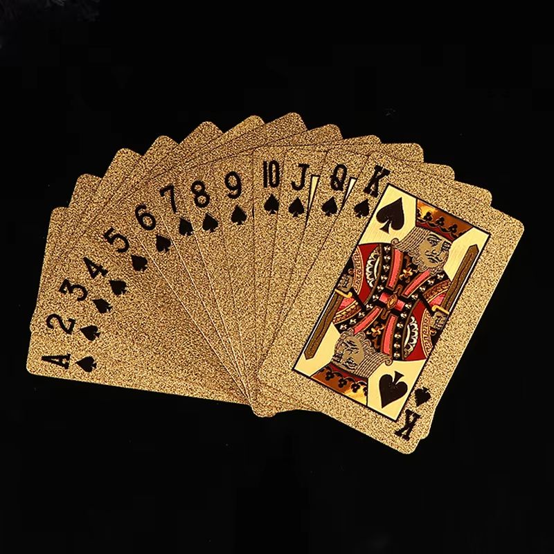 EuroGold Waterproof 24K Gold Foil luxury playing cards PVC Poker Deck