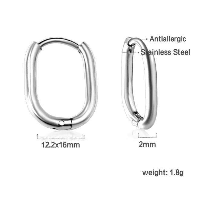 Simple U Shape Hoop Earrings