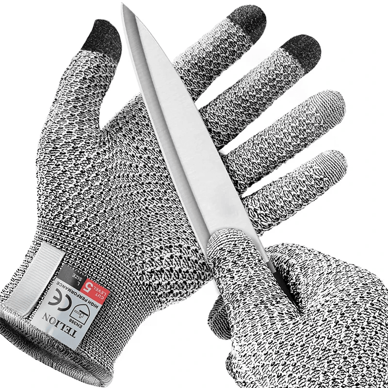 Cut-Resistant Kitchen Gloves with Touchscreen Compatibility