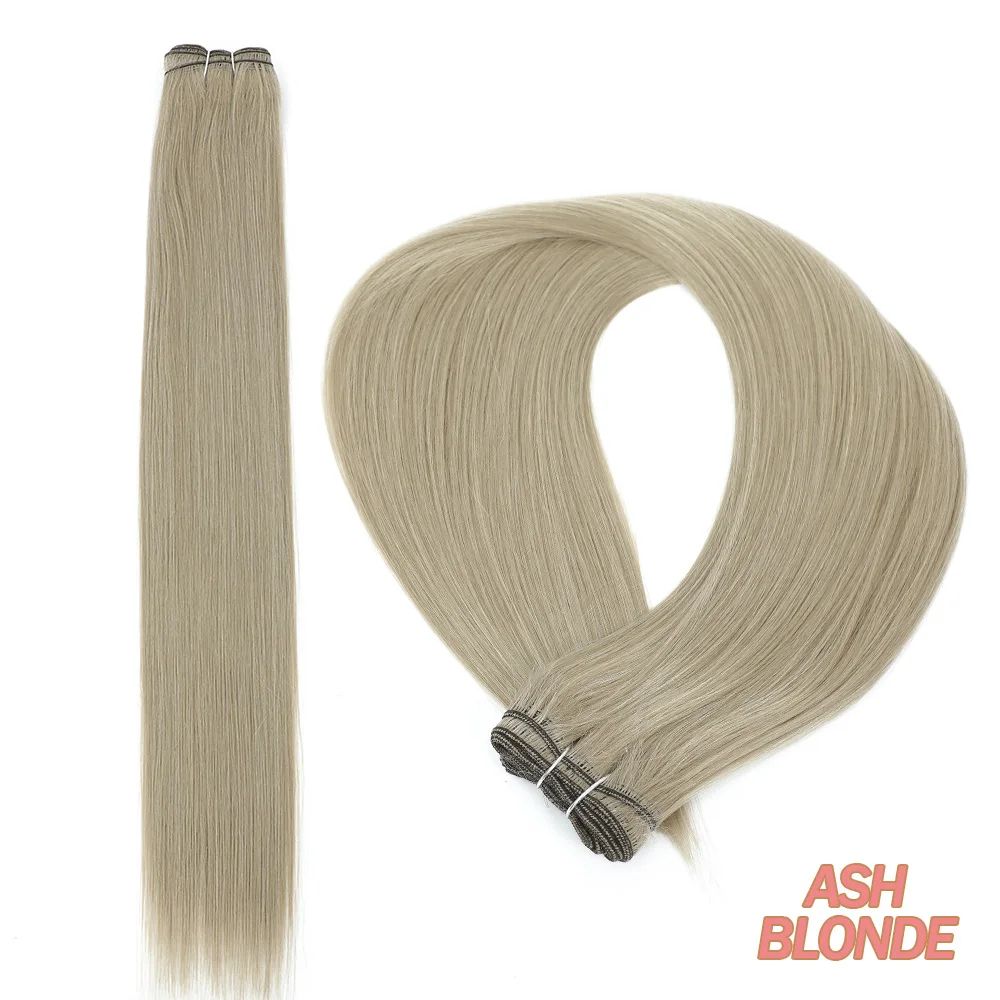 32-Inch Ombre Straight Synthetic Hair Bundles, 200g Heat-Style Weft Extensions (Highlights & Grey Options)