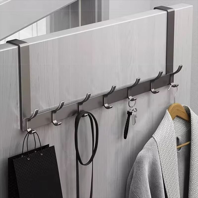 Over-the-Door Hook Organizer Rack – Space-Saving Clothes, Coat, and Towel Hanger for Bathroom or Bedroom