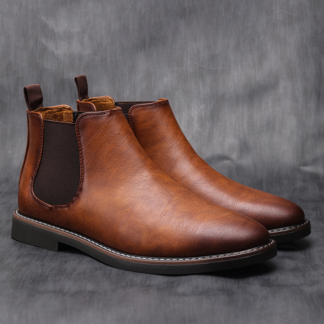 Fashion Men Boots, Comfortable Retro Men Chelsea Boots, Trendy Brand Boots for Stylish Men