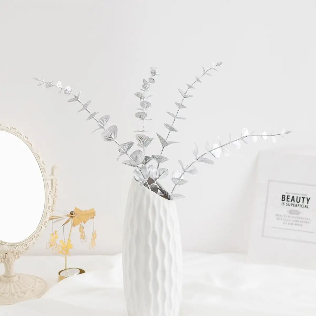 100-Piece Bulk Artificial Eucalyptus Leaf Set