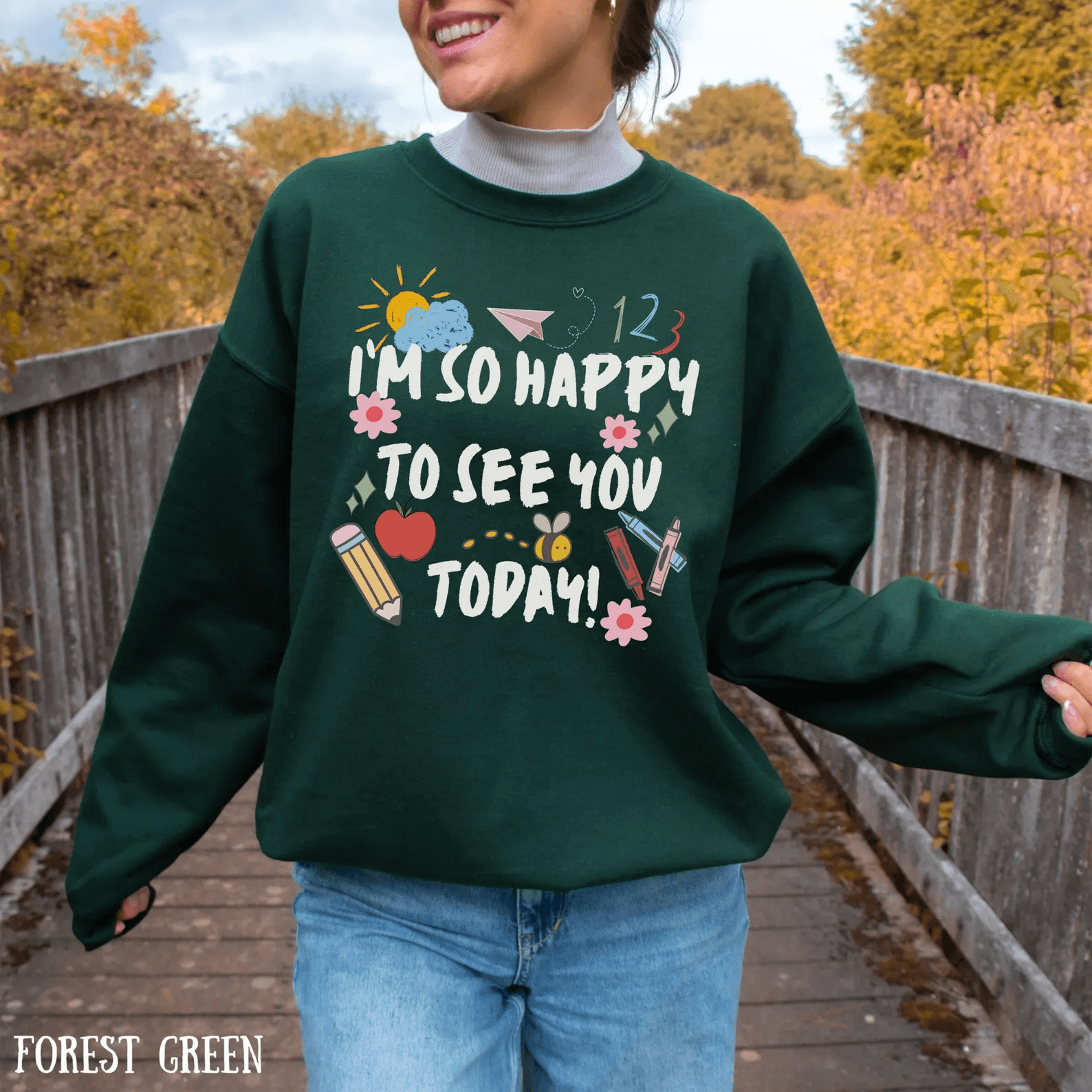 Teacher Sweatshirt Retro Teacher Crewneck Cute Trendy Teacher Gift Teach Shirt