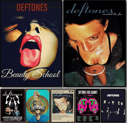 Deftones Around The Fur Album Poster Retro Rock Band Wall Art Decor