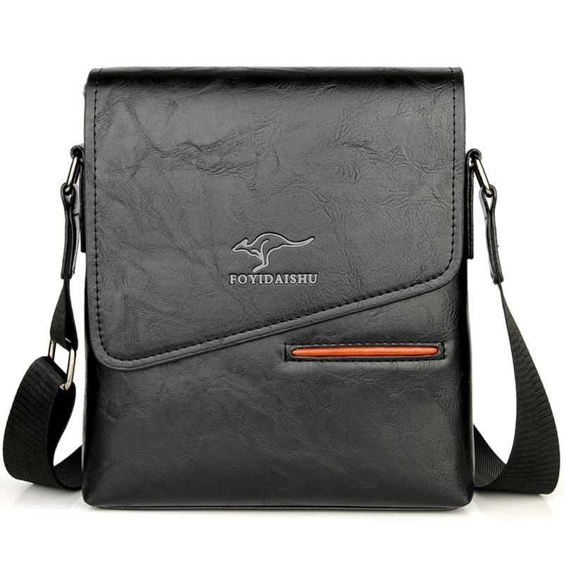UrbanCarry Mens Leather Messenger Bag Compact Crossbody Shoulder Bag