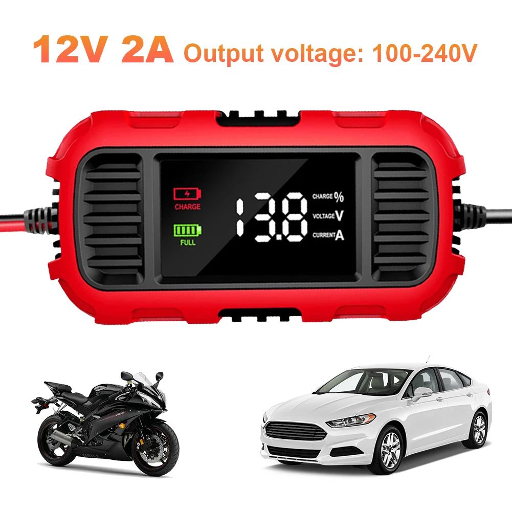 12V Smart Trickle Charger & Maintainer for Car and Motorcycle Batteries