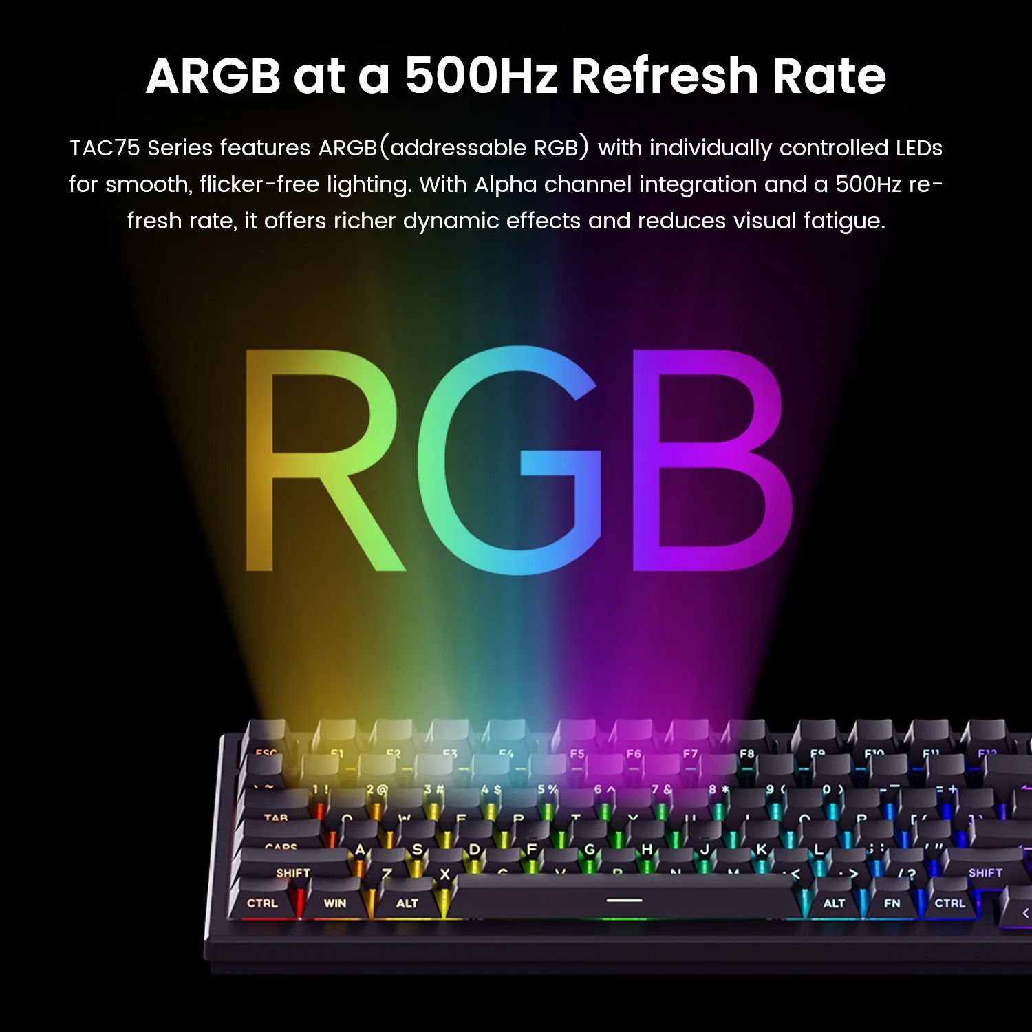 Wired Compact Gaming Keyboard with Magnetic Switches and RGB Lighting