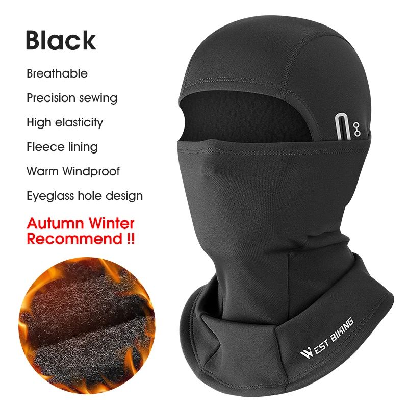 WEST BIKING Winter Fleece Balaclava Windproof Thermal Face Mask