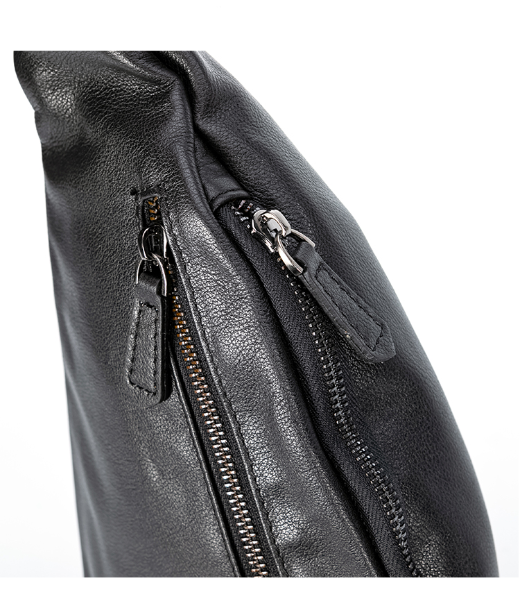 Genuine Leather Mens Chest Pack Crossbody Sling Bag Fashionable and Durable Messenger Shoulder Bag