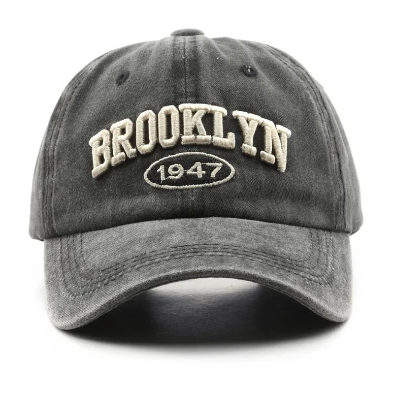 Retro Brooklyn Embroidered Baseball Cap – Adjustable Cotton Snapback Hat for Men & Women