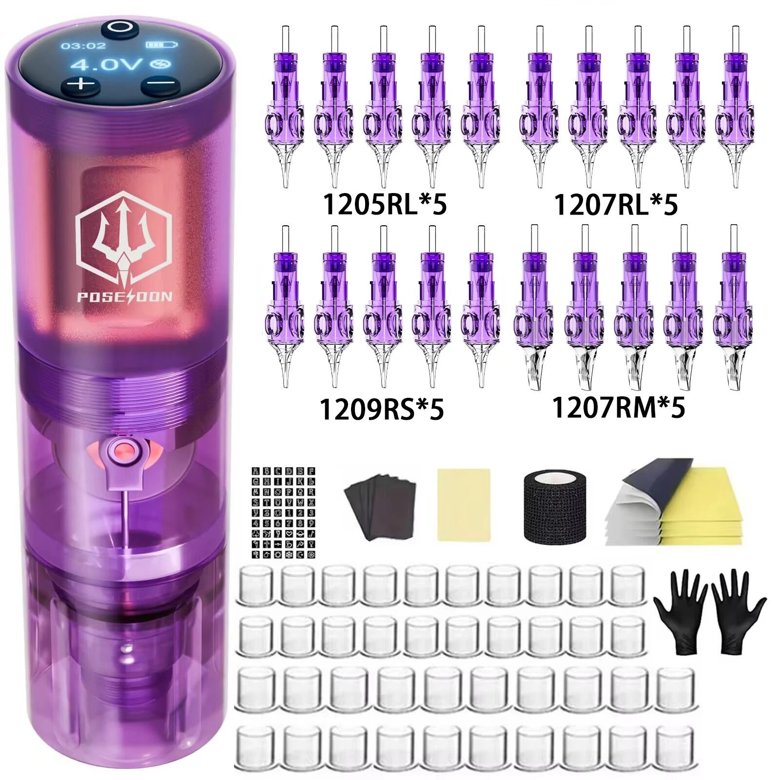 Professional Tattoo Pen Kit with Power Supply and Permanent Makeup Machine