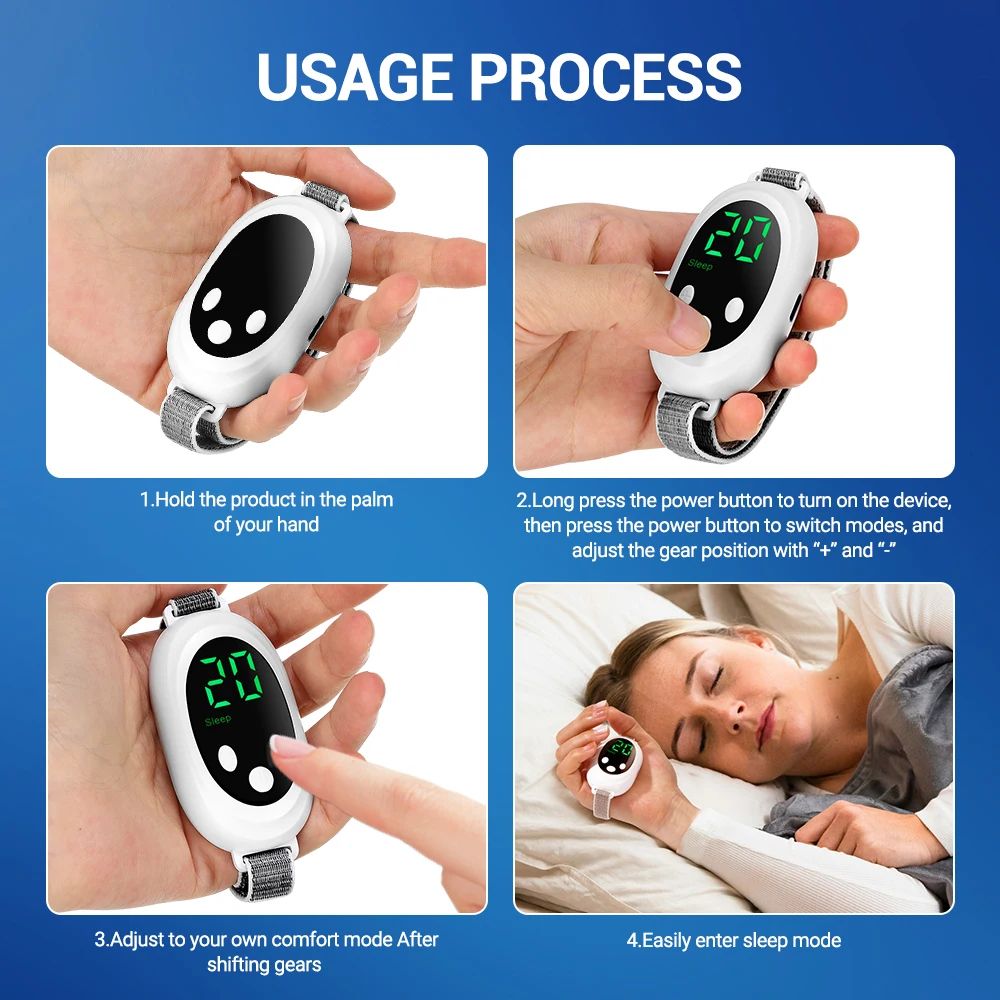 PulseCalm Microcurrent Palm Sleep Aid Device