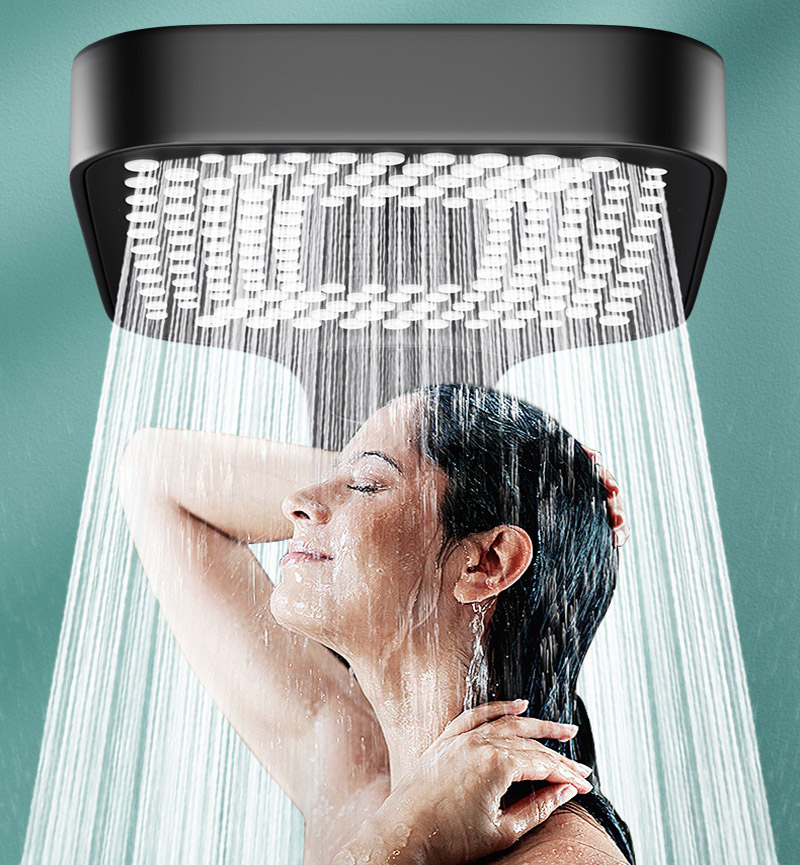 Shower Combo Large Panel Rain Handheld Three-Mode Shower Set for Bathroom