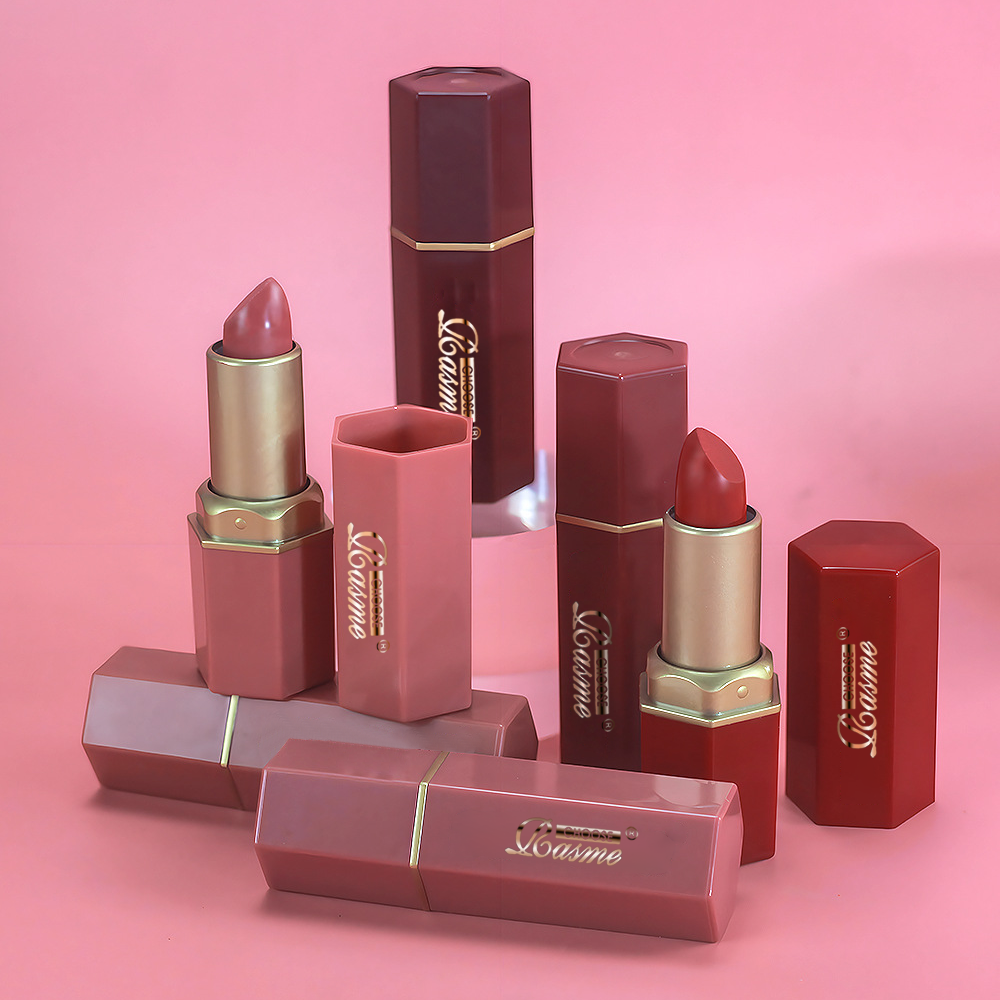 Velvet Lipstick Set Pearlescent Glitter Matte Texture Gold Bar Tube Valentine's Day Gift