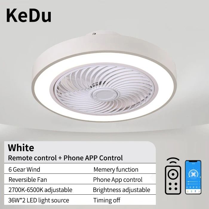 Integrated Modern Ceiling Fan Light