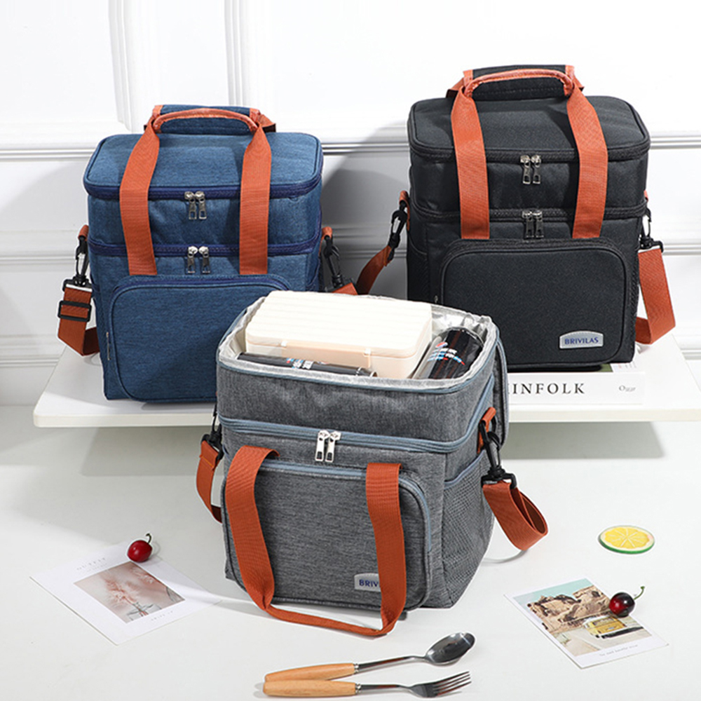 Fashionable Large Capacity Crossbody Insulated Lunch Bag – Thickened & Stylish Business Lunch Cooler