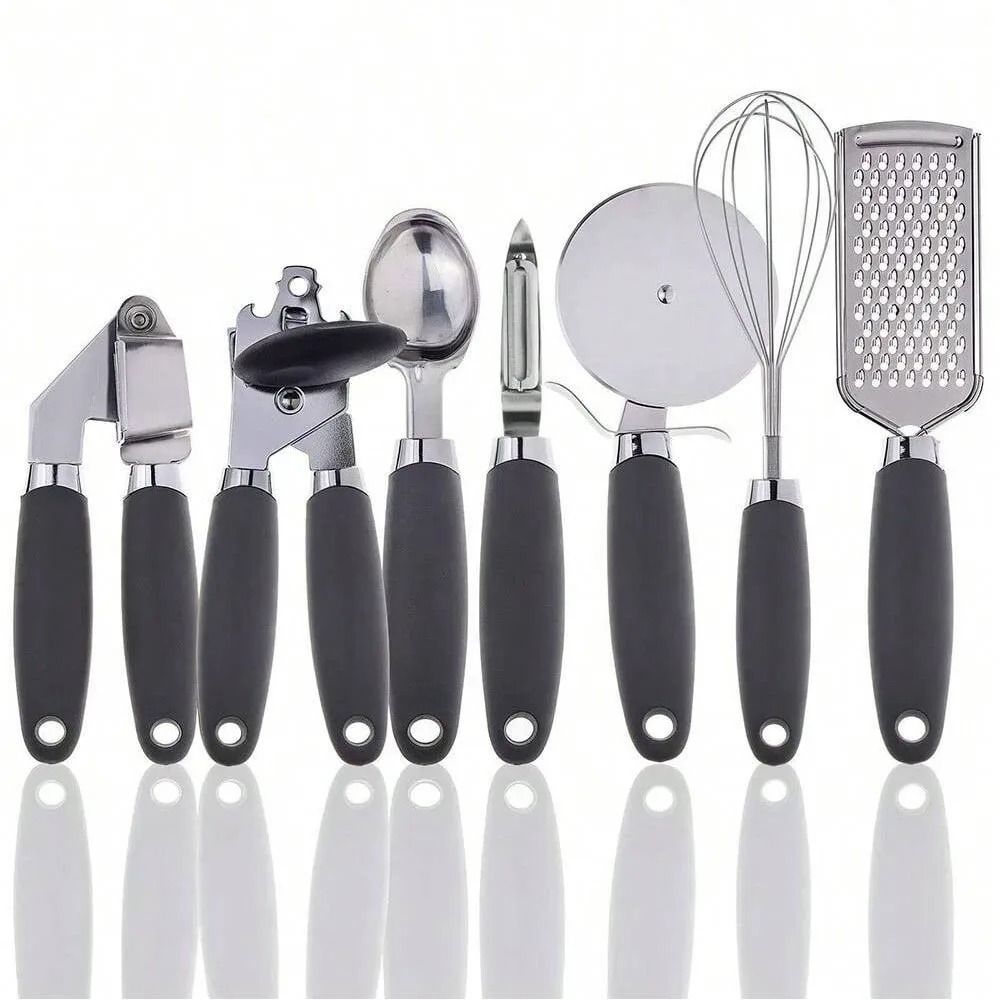 7PC Silicone-Grip Stainless Utensil Set