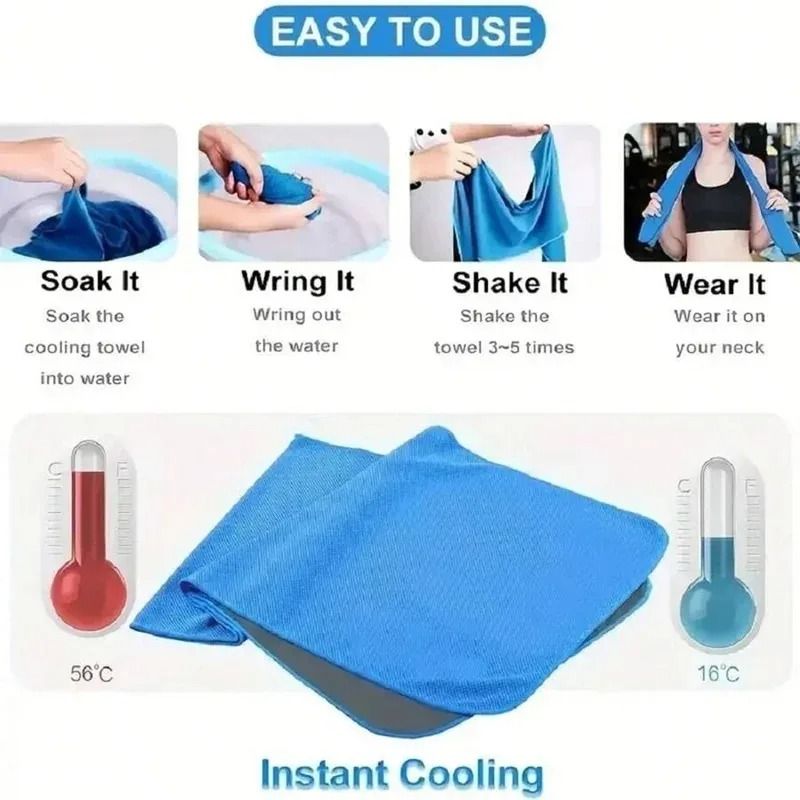 Instant Chill Cooling Sports Towel – Portable Quick-Dry Gym & Yoga Towel