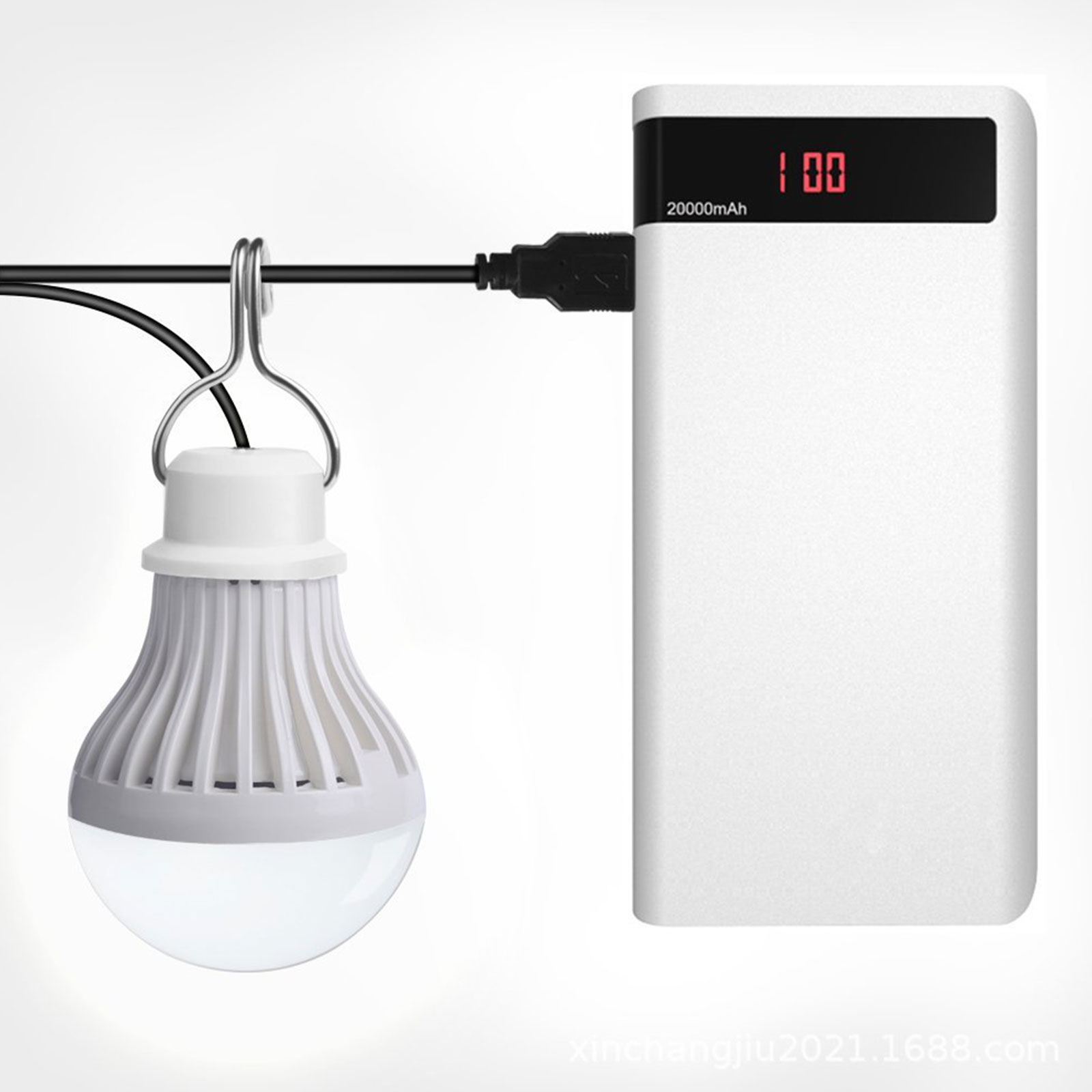 Warm White USB Powered LED Camping Light with Switch Cord for Emergency & Outdoor Use