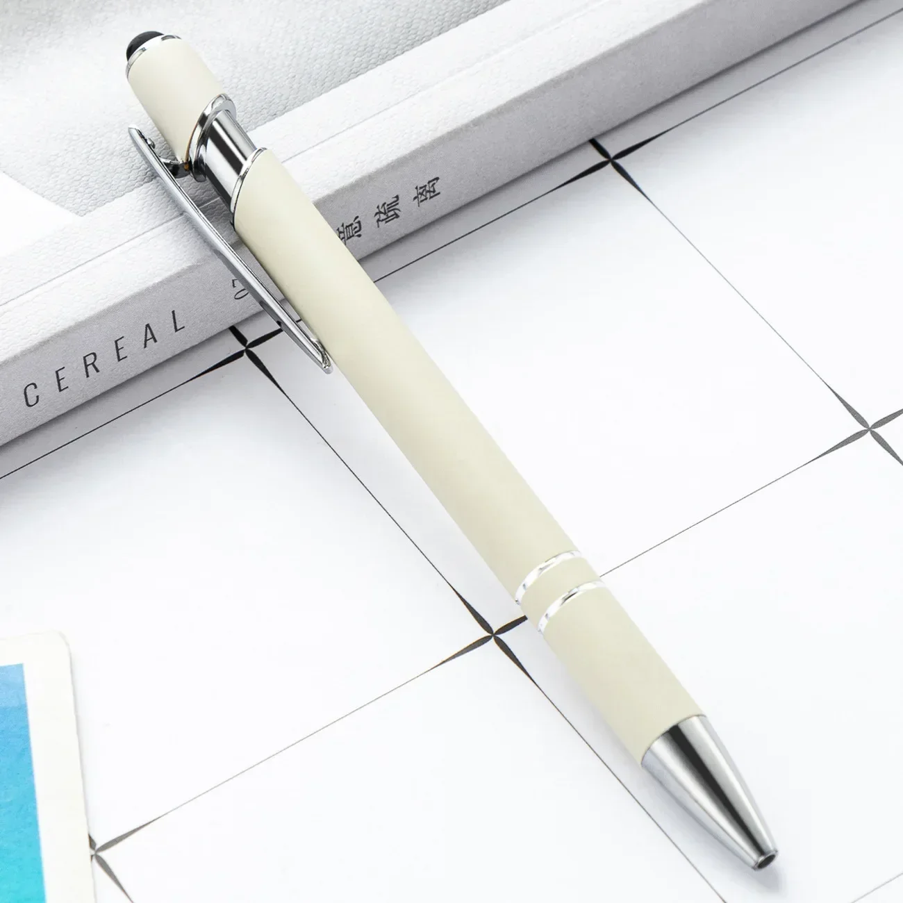 Customized Logo Ballpoint Pen, Personalized Stylus Touch Pen, Engrave Text Metal Pen, Office, School Stationery Supplies