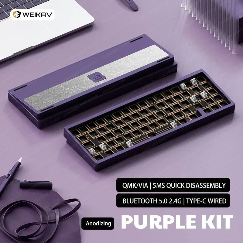 Lucky65 V2 65 Keys Mechanical Keyboard with Aluminum Case RGB Lighting and Hot Swappable Switches