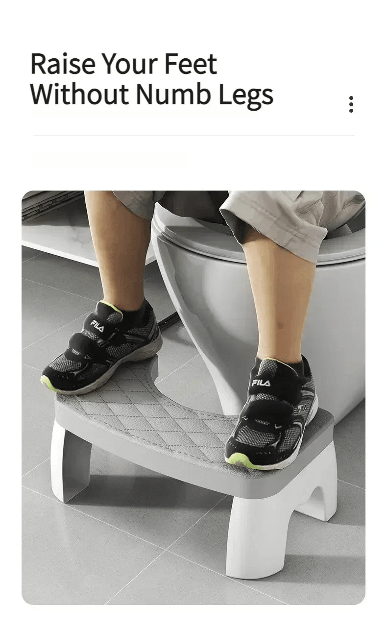 Waterproof Toilet Foot Stool Ergonomic Squat Stool for Bathroom Comfort