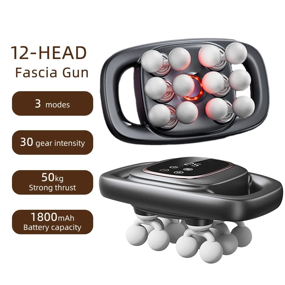 42 Heads Fascia Gun High Frequency Vibration Body Massage Gun Back and Waist Massager Neck Shoulder Massager Muscle