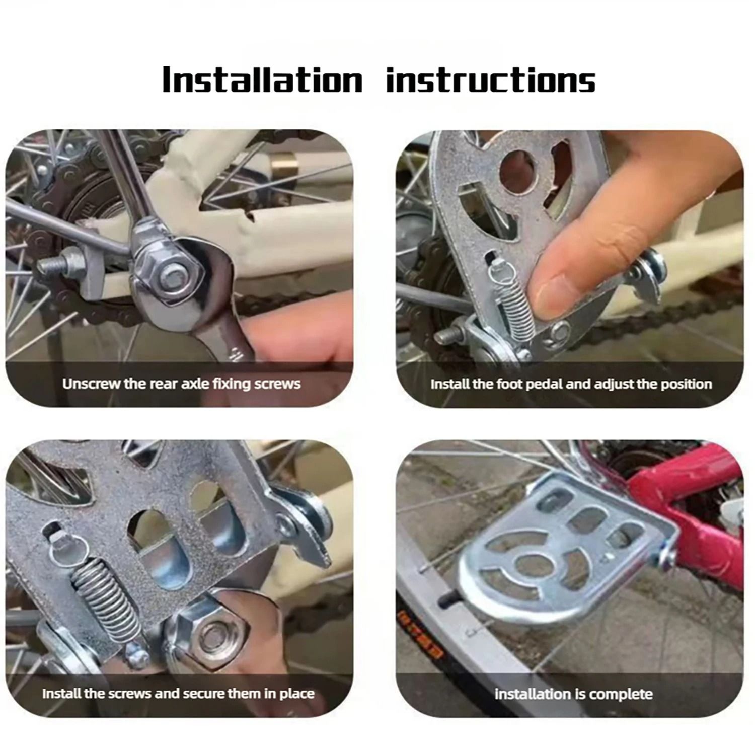 Folding Non Slip Bike Pedal Foot Peg Pair