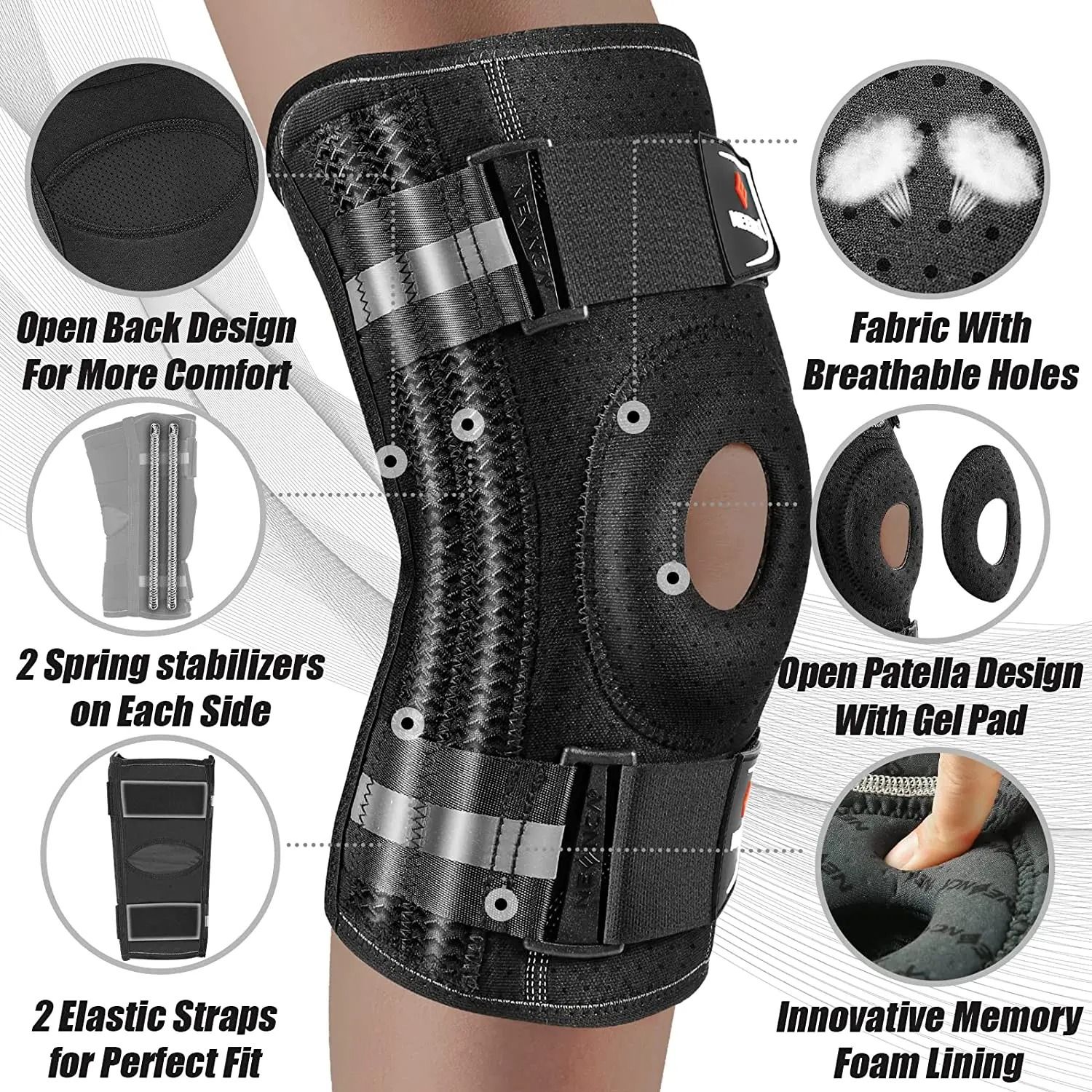Elite Grade Anatomical Joint Stabilizer with Medial and Lateral Reinforcement