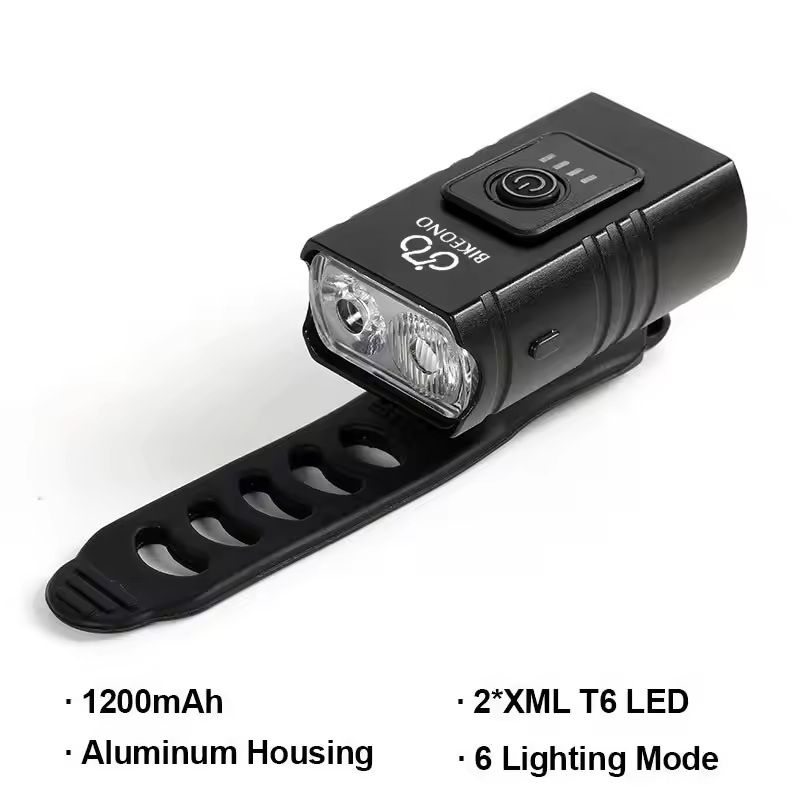 USB Rechargeable Bike Light Set Front LED Headlight and Taillight
