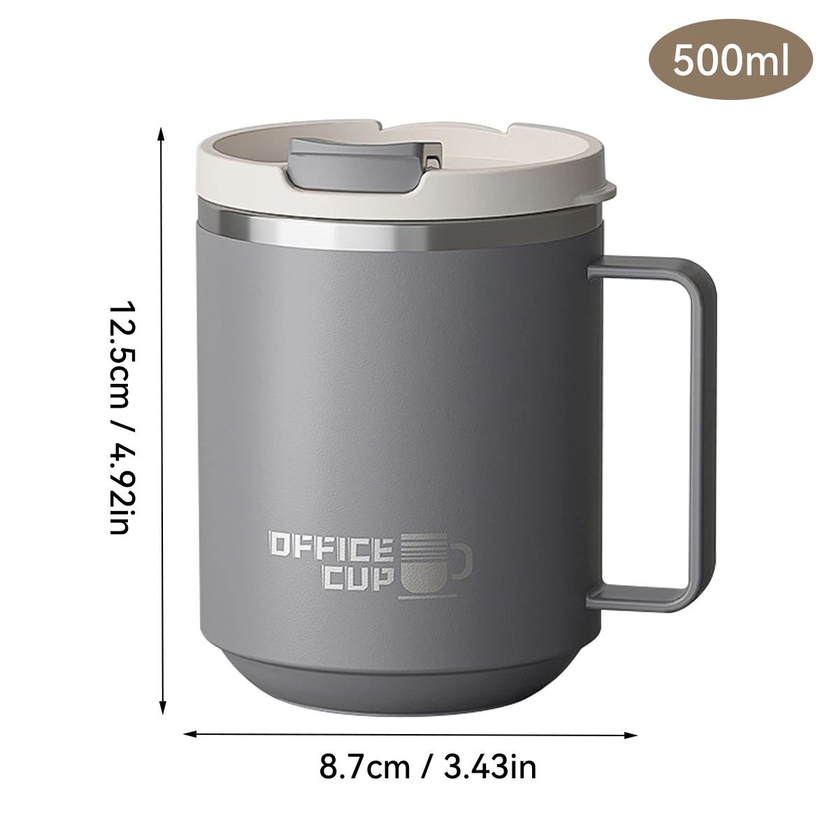 Insulated Stainless Steel Coffee Mug Double Wall Large Capacity Travel Cup