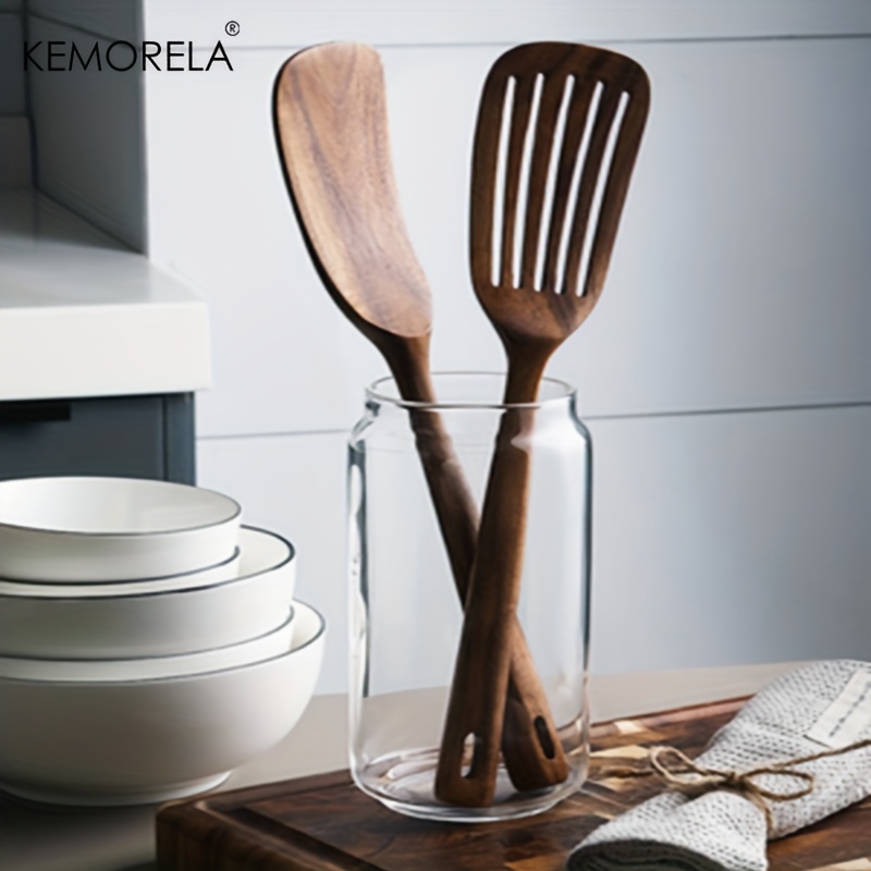 Wooden Spatula Set High Temperature Resistant Non Stick Cooking Spoon for Household Baking