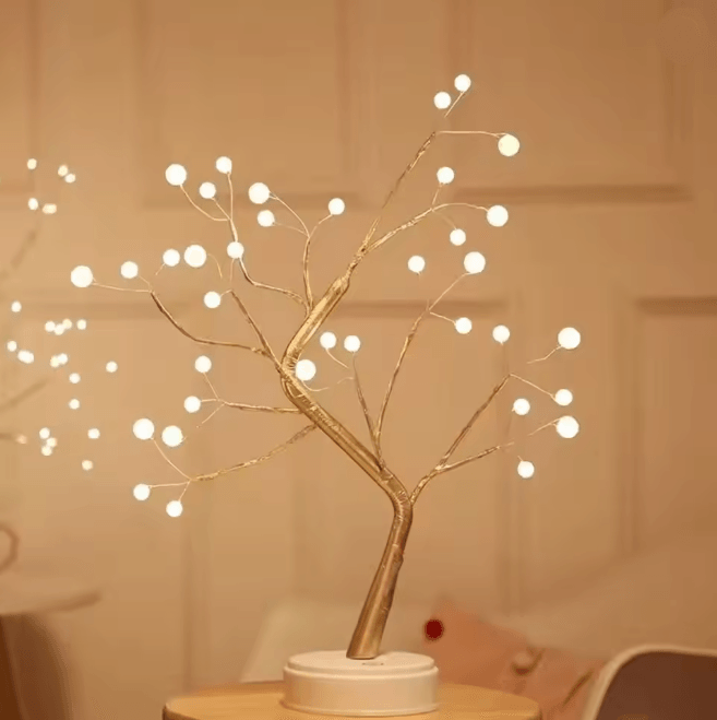 Cherry Blossom Bonsai LED Tree Night Light USB Touch Table Lamp